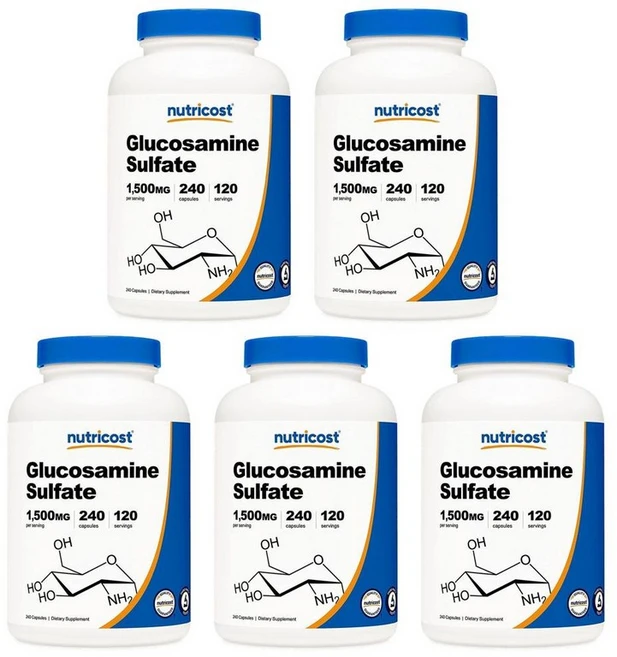 뉴트리코스트 글루코사민 설페이트 750mg 240정, 5개 - 쿠팡