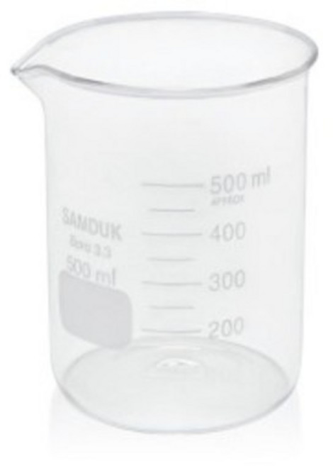 [드그라쎄] 천연비누 화장품 만들기 DIY 재료 모음 (도구), 25.강화 유리비커 500ml, 1개