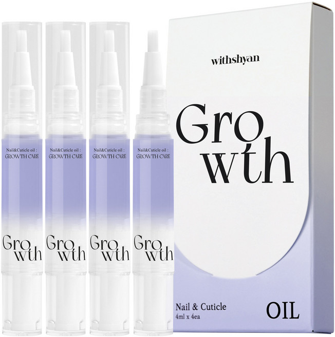 위드샨 큐티클 네일 오일펜 대용량, 1세트, 16ml, 그로쓰케어 4개