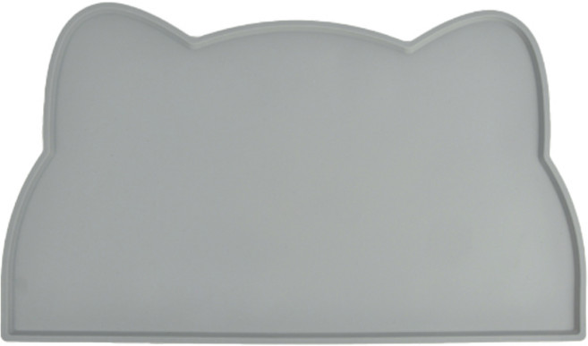 미우프 강아지 고양이 실리콘 식기매트 흘림방지 논슬립 애견 바닥오염방지, 그레이, 1개