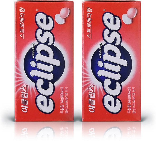 이클립스 스트로베리 딸기맛 캔디 34g 2개, 1