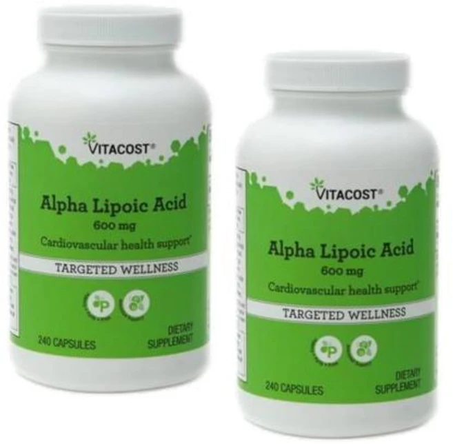 비타코스트 알파리포산 600mg 캡슐 Vitacost Alpha Lipoic Acid, 2개, 240정 - 쿠팡