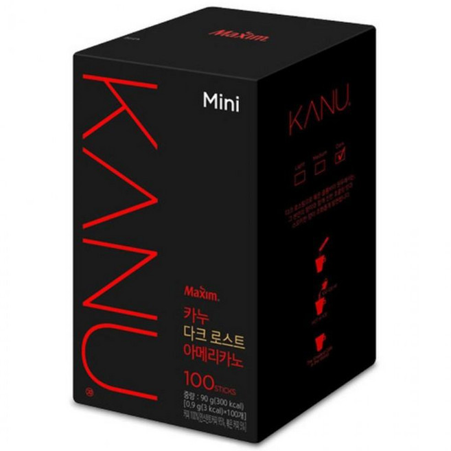 카누 미니 다크 로스트 아메리카노 100T (90G), 100개입, 1개
