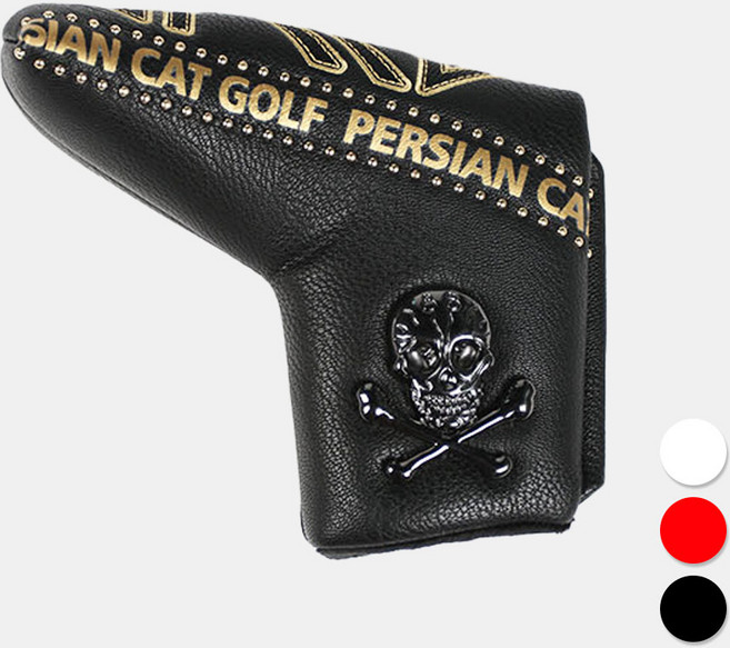 페르시안캣 스컬 일자 골프 퍼터커버(PERB6NPC003), 블랙(PERB6NPC003), 1개