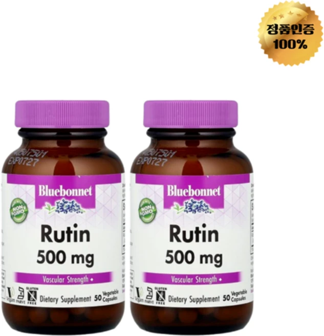 1+1 블루보넷뉴트리션 루틴 500mg 베지 캡슐 50정, 2개, 50회분 - 쿠팡