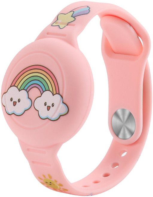 안심 에어테그 아이들 시계줄 AirTag 케이스 에어테그 악세사리, 블루투스, 3.5cm, 핑크구름