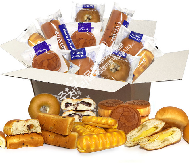 쫄깃한빵 (단팥/카스타드/우유케/키다리/브레드) 각2봉씩 총, 1세트, 920g