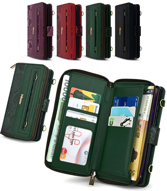 플라잉 갤럭시 버디4 / SM-A166N SM-A166L 크로커 더블 스트랩 지퍼 지갑형 다이어리 휴대폰 케이스