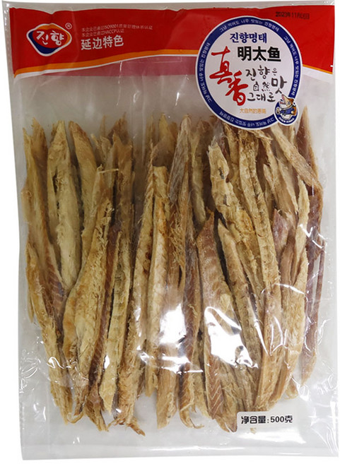 (배터짐) 짝태중짝태 진향 탈피 연변짝태채 짝태(1+1) (일요일&당일발송), 2개, 500g