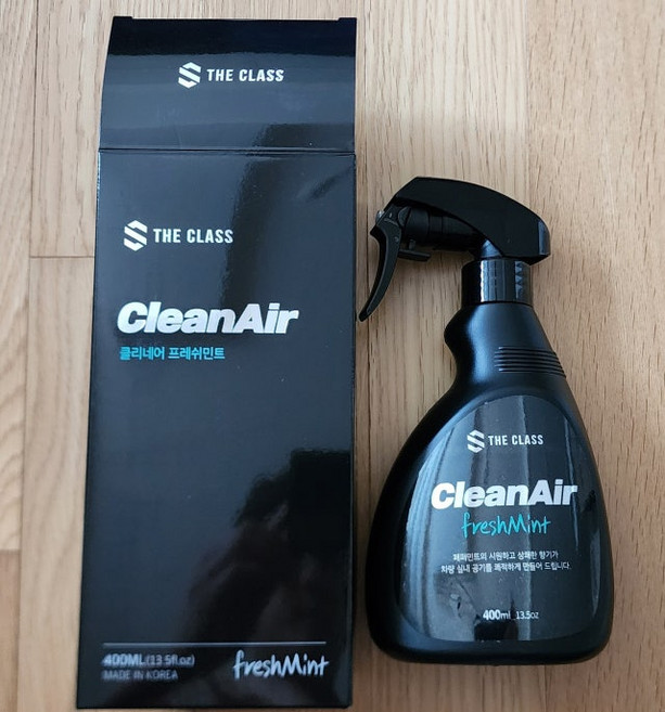 더클래스 클리네어 차량용 탈취제 400ml X 1개 (프레쉬민트향), 프레쉬민트