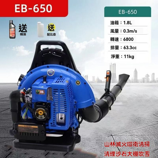 FEI TONG POWER 背負式汽油吹葉機, 1個, 二衝背負865進口款藍風力9.0