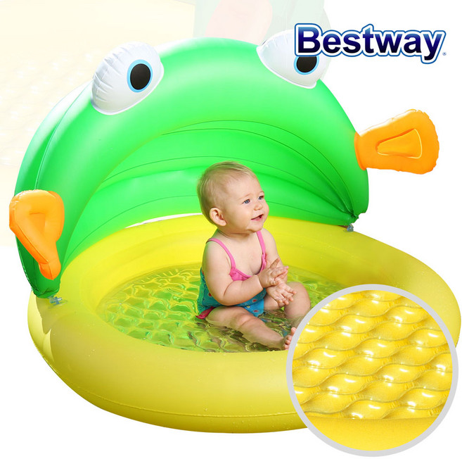 BW 52162 개구리돔 그늘막 원형 에어풀장/물놀이풀장, 단품, 1개