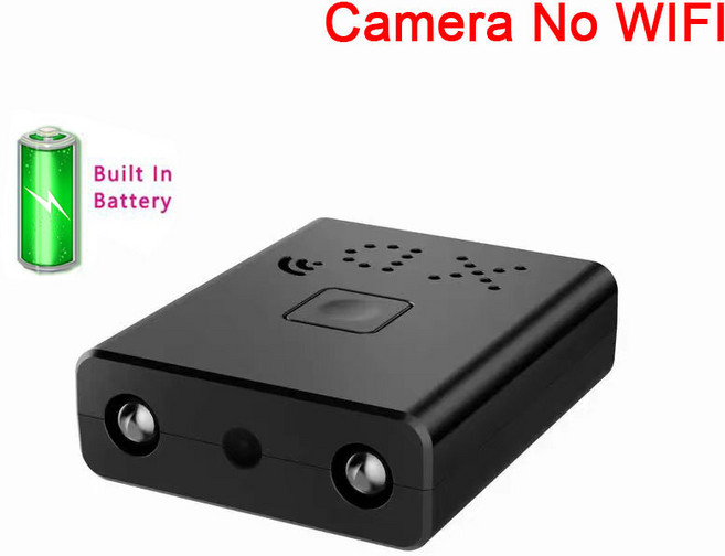 미니 풀 HD 와이파이 카메라 내장 배터리 홈 보안 캠코더 적외선 야간 투시경 마이크로 캠 모션 감지 1080P, 01 8GB, 01 Camera NO WIFI