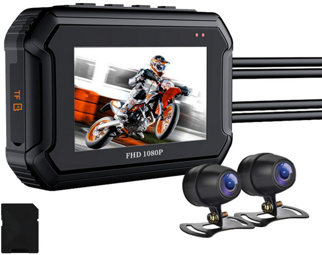 機車行車記錄器 FHD 1080P 高畫質星光夜視, 無記憶卡, D9+雙鏡頭/WIFI版(加GPS功能)