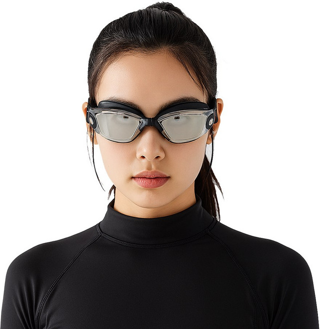 디아리스 성인용 김서림 자외선 UV차단 물안경 수경, 100개, 블랙