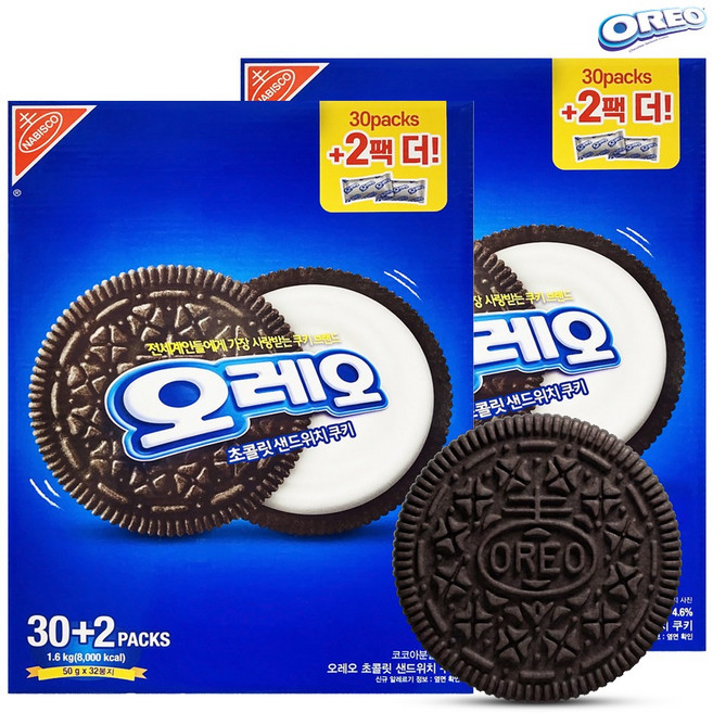 동서 오레오 화이트 샌드위치 쿠키, 1.6kg, 2개