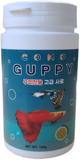 코모 대용량 프리미엄 구피 사료 밥 열대어 특수공법제조 효모함유(구피전용), 100g, 1개
