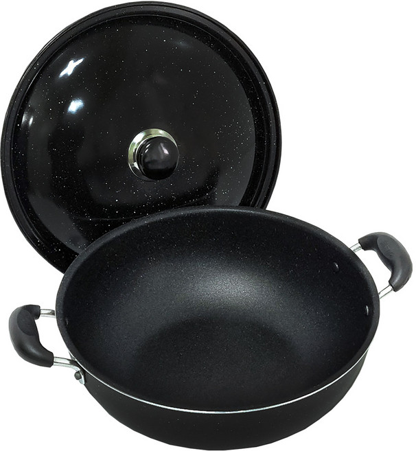 국산 5중 마블코팅 업소용 튀김솥 볶음솥, 46cm, 1개