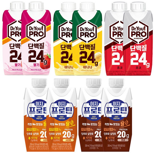 프로틴 드링크 5종 혼합세트 닥터유 이지프로틴, 10개, 250ml