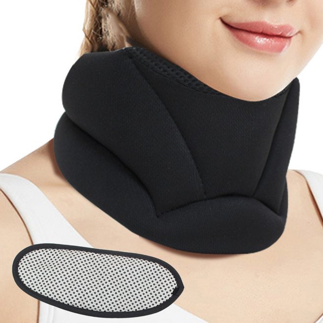 COOLOHA 거북목 바른자세 목 지지대 밴드 고급형, 아쿠아블랙, 1개