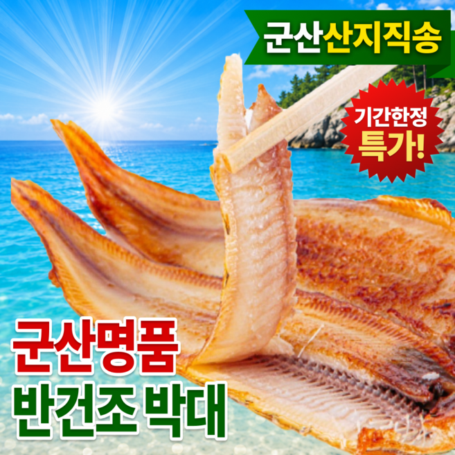 [오늘만특가] 군산명품 두툼한살집 반건조 박대, 5개, 26-28cm_중