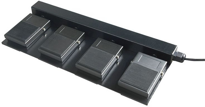 USB 페달 풋 패달 논슬립 트리플 다용도 게임 스위치 컴퓨터 액션 매크로 컨트롤, 2m 4구 USB 4페달