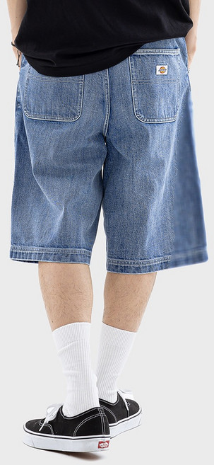 디키즈 Dickies 워시드 데님 버뮤다 팬츠 라이트블루