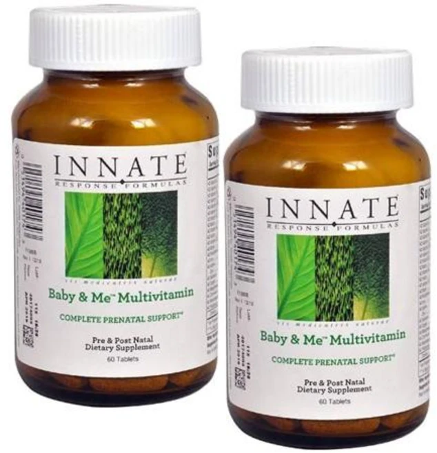 이네이트 베이비 앤 미 멀티비타민 임산부용 INNATE Response Formulas Baby and Me Multivitamin, 2개, 60정 - 쿠팡