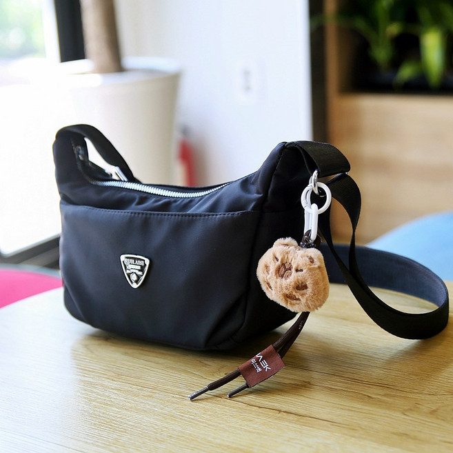 미쓰백 방수 나일론 경량 캐주얼 여행용 미니 제르 크로스백 + 카피바라 키링 세트