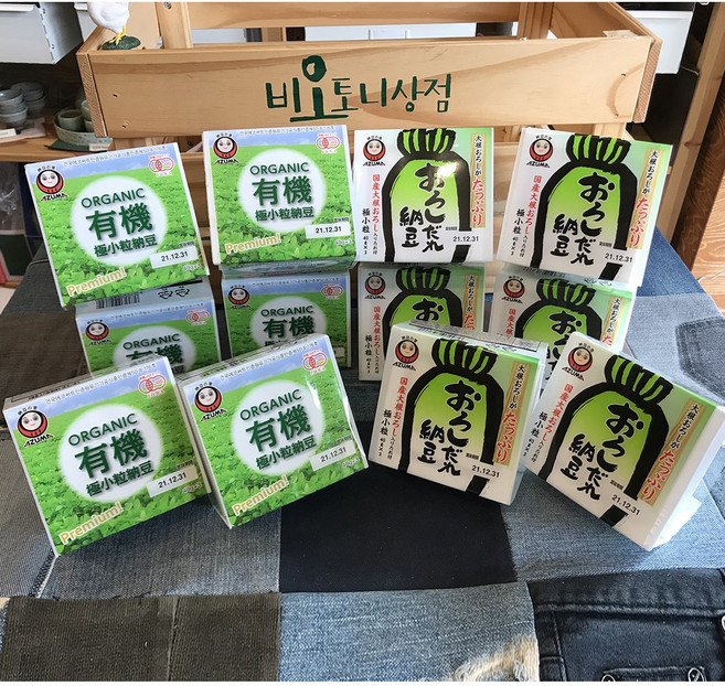 아즈마낫토 무즙낫토 6팩(18개) & 유기농낫토6팩(18개), 40g, 36개