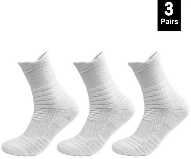 실리콘 안티 슬립 축구 양말 Takraw 남자 여자 스포츠 농구 그립 축구 양말, 4. 3 pairs white