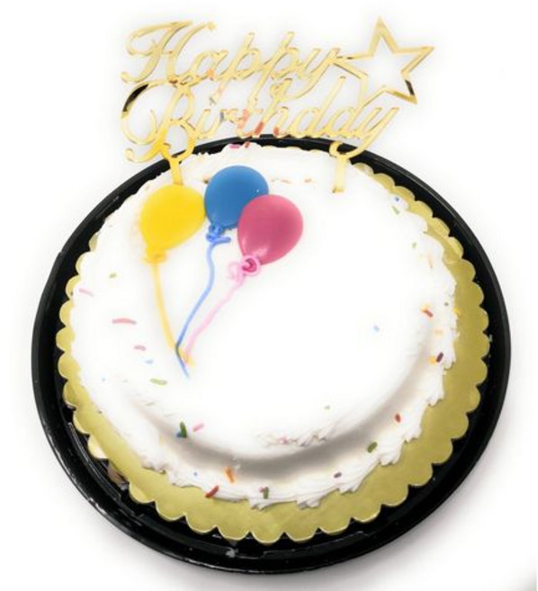 해피 버스데이 케이크 토퍼 아크릴 첫 번째 생일 파티 장식 Happy Birthday Cake Topper Acrylic First Birthday Party Decoration, 1개, 금
