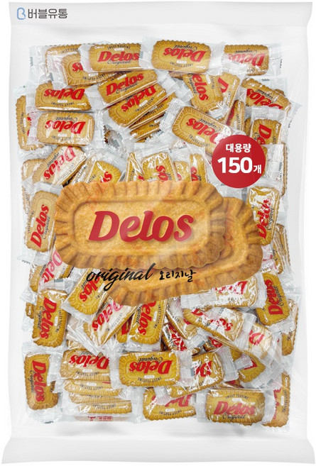 델로스 커피과자 대용량 오리지널 쿠키 150개(개별포장), 1개