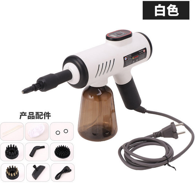 百物集 手持式高壓蒸汽清洗機 數位顯示 便攜清潔機, 白色,110V