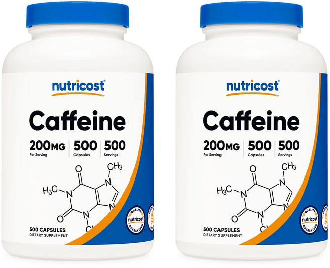 뉴트리코스트 카페인 200mg 500캡슐 2병, 500정, 2개 - 쿠팡