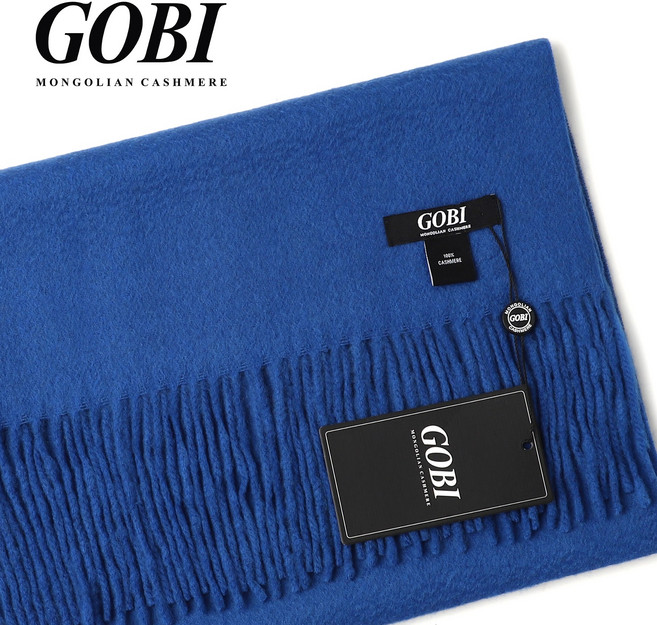 GOBI 고비캐시미어 머플러 / 몽골캐시미어 100% 클래식블루 / 부모님 커플 선물 기념
