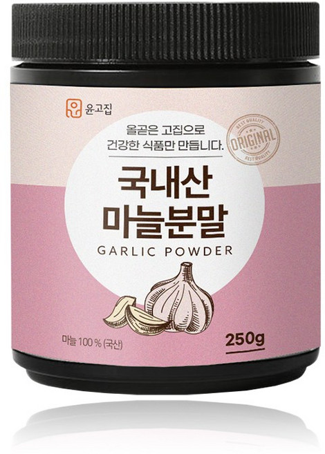 윤고집 국내산 마늘분말 가루, 1개, 250g