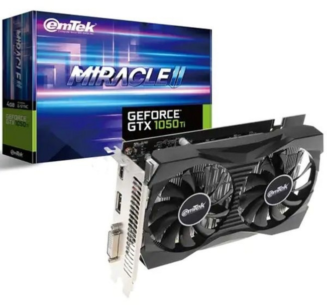 이엠텍 지포스 GTX 1050 Ti MIRACLE II D5 4GB 그래픽카드, 1개, 선택하세요