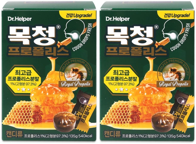 닥터헬퍼 목청 프로폴리스 30정, 2개, 135g - 쿠팡