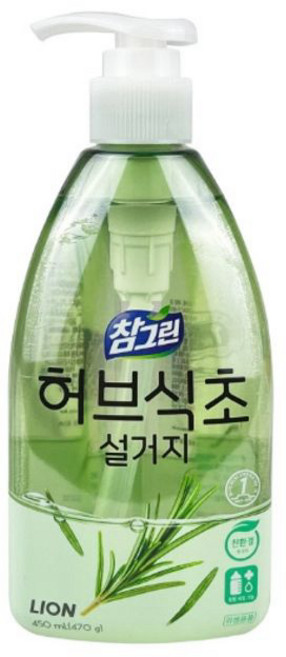 LION 참그린 허브식초설거지 450ml, 470g, 1개