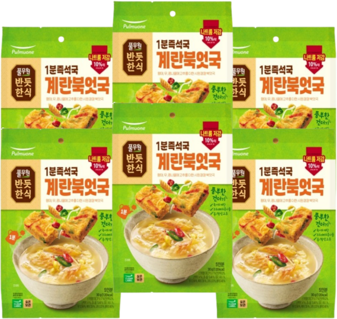 풀무원 황태계란북엇국 30g 5인분, 6개