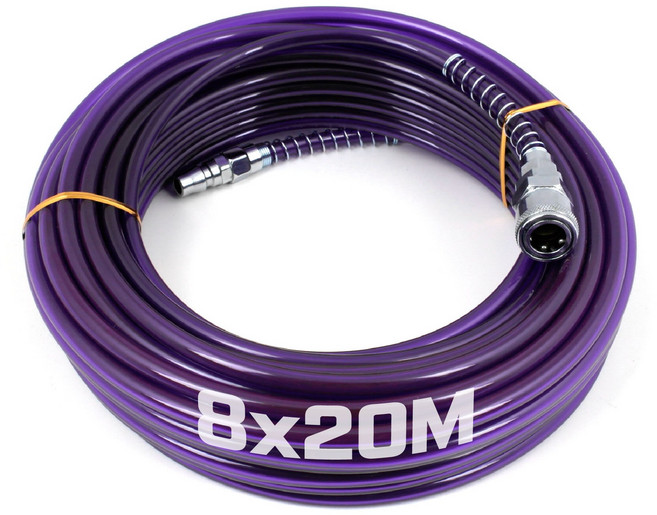 특A급 우레탄연질 보라 8파이20M 에어호스 에어줄 타카호스 콤프레샤호스 에어호수 타카호스, 1개