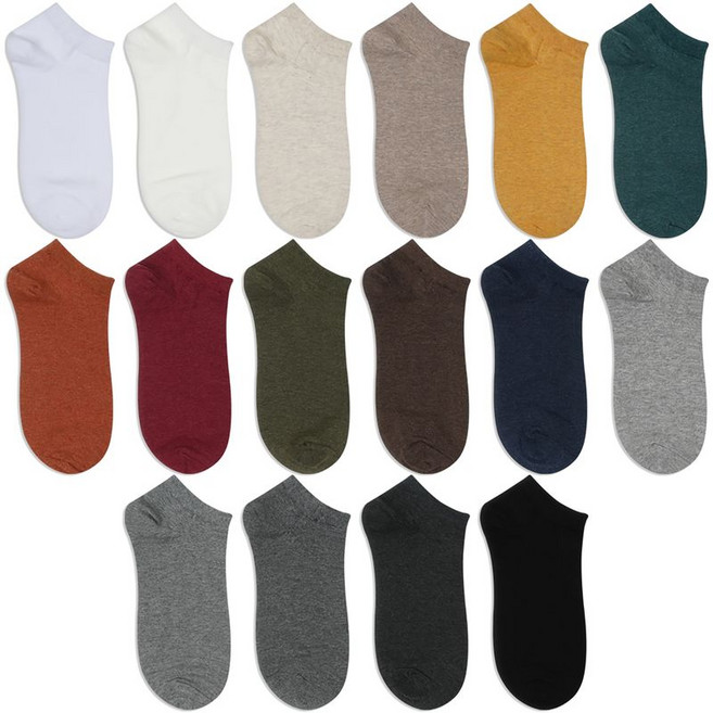 노디자인 MJ 아빠용 학생용 무지 발목 양말 5족 세트 여자양말 남자양말 학생 주니어 데일리 심플 패션