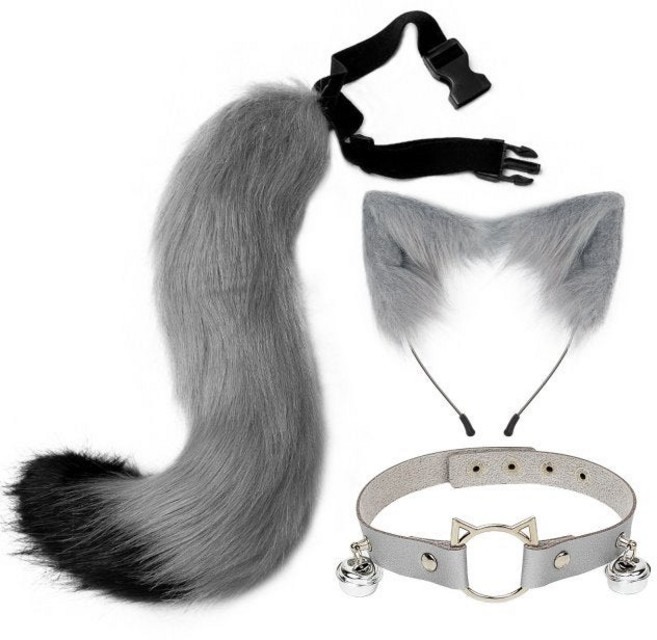 코스프레 할로윈 여우 코스튬 구미호 고양이 귀 꼬리 파티의상