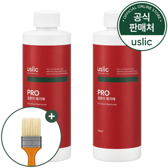 어슬릭 붓으로 바르는 곰팡이 제거제 벽지 베란다 실리콘, 2개, 500ml