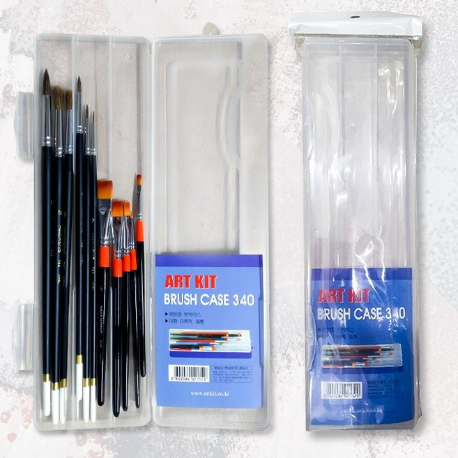 아트키트 붓케이스 Brush Case AK-340 투명 플라스틱 미술 붓통 붓집