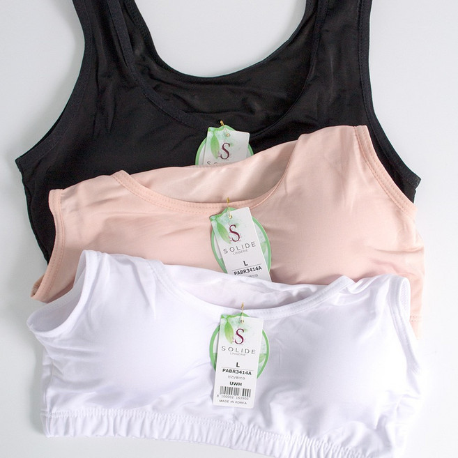 인견 쿨 3414 인견스포츠브라 흡수와 건조가 빠른 시원한 냉장고 원단 브라캡나시 탑브라 브라렛 55부터 88사이즈까지