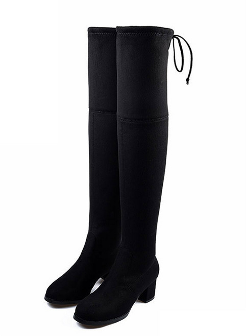 롱부츠 봄가을겨울 롱부츠 힐부츠 여성 스웨이드 롱부츠 5-9cm