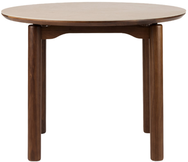 몽키우드 RB 월넛 세라믹 원형 테이블, 900, 미네랄그레이