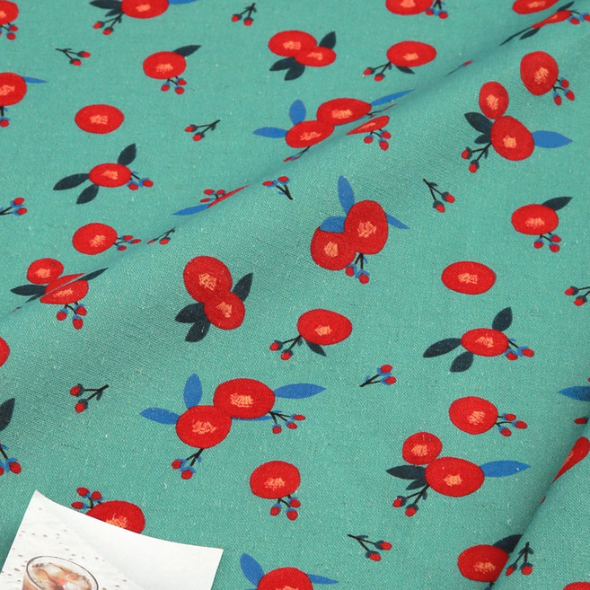 [아씨원단] DTP대폭린넨원단) LYS1297 린넨카멜리아플라워 Z31, 1개